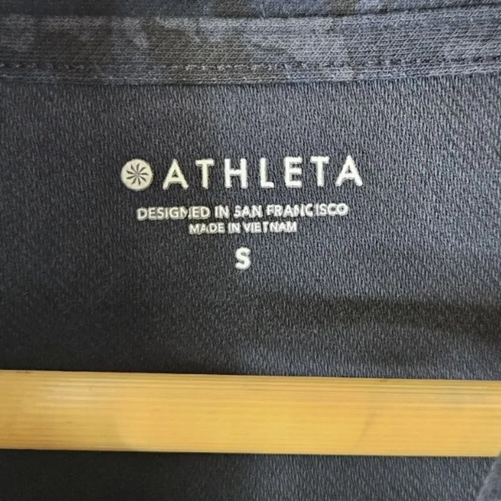 Athleta Women's Blue Farallon Print Pullover Hoody Hoodie Sweater Size Small - Picture 6 of 8